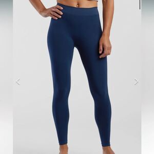Title Nine Spark Seamless Leggings Wide Waistband Navy Blue, Large (C9)